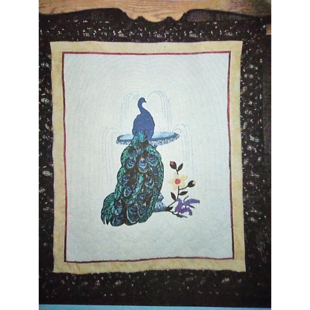 1998 Country Heirlooms PEACOCK PARADISE Applique QUILT PATTERN Design